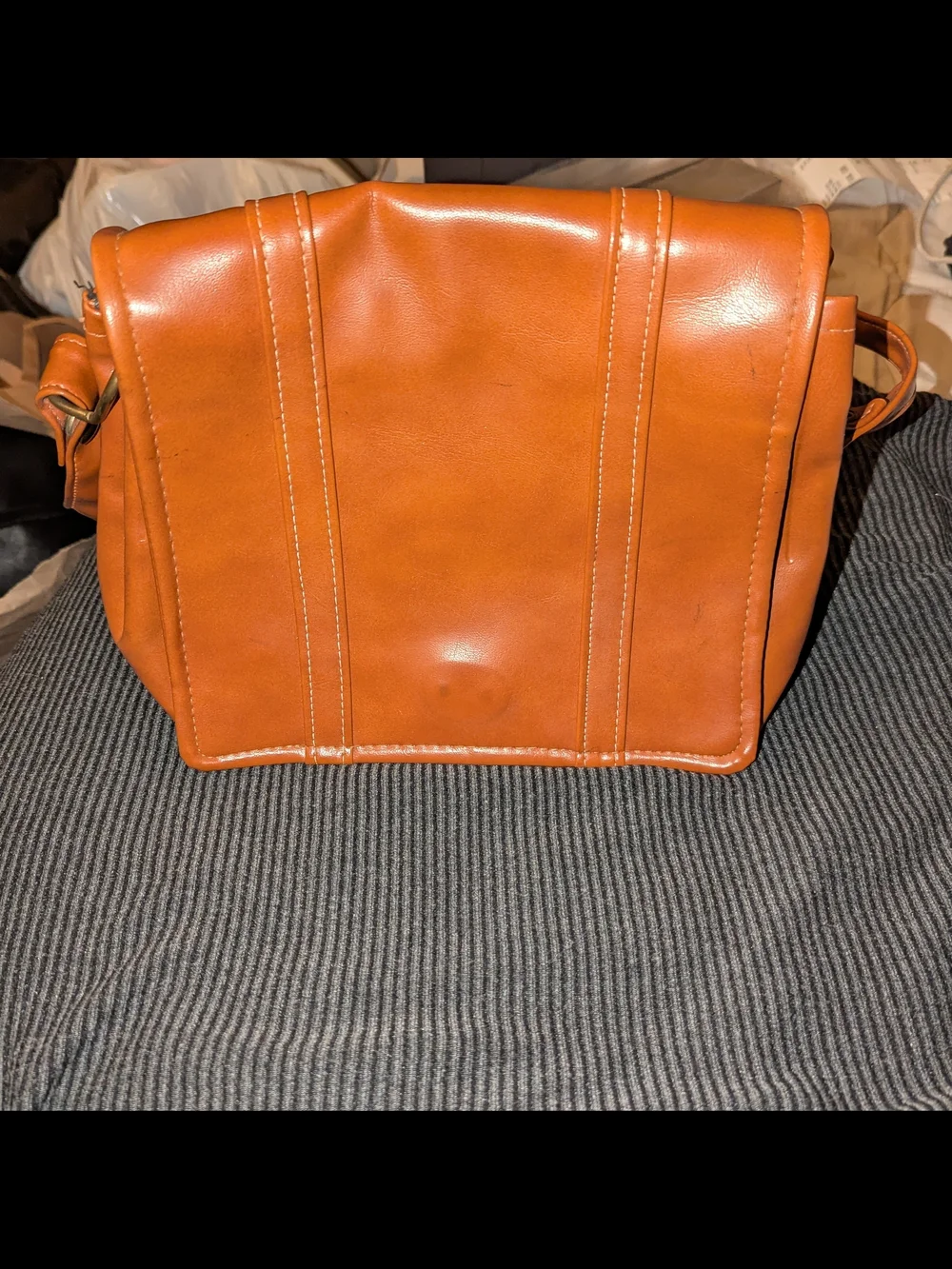 Faux Leather Satchel